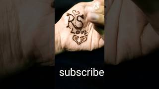 s love R tattoo mehndi 2024hatheli per tumhara naam likhate Hain mitate Hainlove [upl. by Ladiv439]