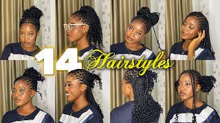 14 UNIQUE WAYS TO STYLE YOUR KNOTLESS BRAIDS Quick and easy Beginner Friendly Tutorial [upl. by Ahsel]