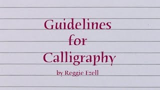 Guidelines for Calligraphy [upl. by Corbin477]