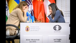 Anna Muzychuk shows Game 3 of the semifinal vs Lei Tingjie  FIDE Women Candidates  POOL A [upl. by Enileda]