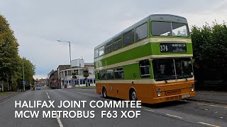 Halifax Joint Committee MCW Metrobus F63 XOF Skipton Yorkshire Dales Preserved Running Day bus [upl. by Nayr424]