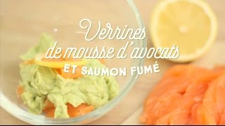 Mousse davocats et saumon fumé  CuisineAZ [upl. by Ferris578]