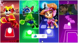 PAW Patrol The Mighty Movie ☄️ Chase 🌟 Coral 🌟 Liberty 🌟Marshall 🌟 Skye ☄️ Tiles Hop EDM Rush [upl. by Samau971]