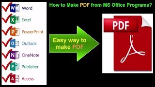 Make PDF from MS Office Programs Instantly [upl. by Kaete]