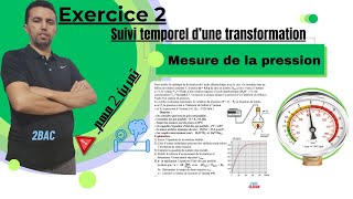 Exercice suivi temporel dune transformation chimique mesure de la pression [upl. by Evilo]