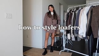 STYLING LOAFERS  10 casual outfit ideas [upl. by Wenn833]