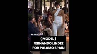 Model FERNANDO LINDEZ For PALOMO SPAIN fashion design runway model style runwaymodel fw24 [upl. by Valry472]