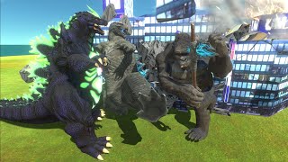 Evolution of Godzilla save Space Godzilla from Angry King Kong  Animal Revolt Battle Simulator [upl. by Edlyn]