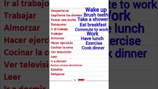 Vocabularios de rutinas diarias en inglés Daily rutines Vocabulary English [upl. by Apoor]