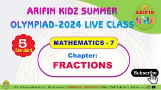 Std5 MATHS8 Fractions class by Arifinkidz [upl. by Newg123]