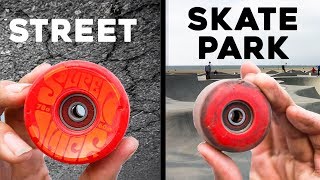 SKATEPARK WHEELS VS STREET SKATEBOARD WHEELS [upl. by Eolanda]