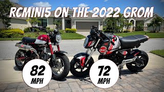 aRacer RCMini5 for the 2022 Install  Grom amp Monkey Top Speed Run [upl. by Nyleuqaj]