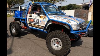 Ln106 build 1st start up and drive after Marlin crawler dual transfer case set up Team Bullet hilux [upl. by Nosretep]