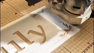 A simple 5 minutes VCarving tutorial using Easel and the Euro Makers Aureus 3X CNC [upl. by Oigile372]