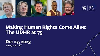 Making Human Rights Come Alive The UDHR at 75 [upl. by Worlock]