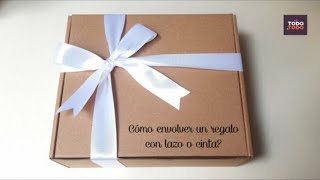 😍Cómo envolver un REGALO con CINTA o LAZO WRAP GIFTS  Decorar caja de regalo [upl. by Margarethe329]