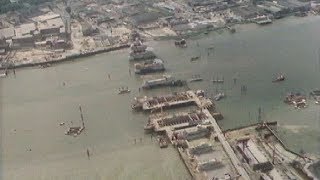 Londons Thames Barrier under construction  East London  1980 [upl. by Haon734]