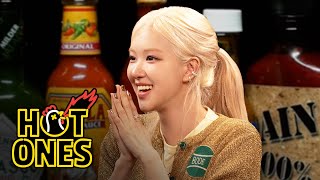 ROSÉ Needs a Stress Ball While Eating Spicy Wings  Hot Ones [upl. by Zetra]