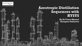 Azeotropic Distillation Sequences with HYSYS [upl. by Stearne]