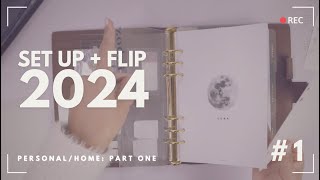 2024 A5 planner set up  flip  PART ONE [upl. by Skipton475]