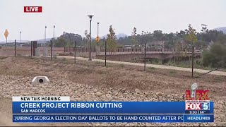 San Marcos Creek Project ribboncutting ceremony takes place [upl. by Ahkeber833]