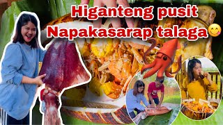 Nagluto ako ng gahiganteng pusit sa kubo  Ka Mangyan Vlogs [upl. by Eanom]