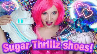 Sugar Thrillz Shoe Unboxing Flutter Frenzy Winged Sandals And Bratty Trance Platform Sneakers [upl. by Gnolb]