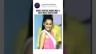 Taapsee Pannu during Miss India Contest taapseepannu missindia bollywood [upl. by Ellirehs]