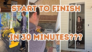 Larson Screen Door Install Does It ACTUALLY Take 30 Minutes [upl. by Rodenhouse]