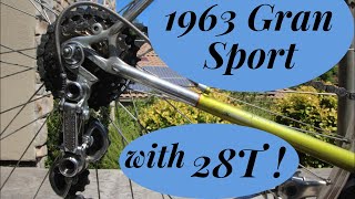 Can a 1963 Campagnolo Gran Sport Rear Derailleur Work With A 28T Freewheel Vintage Road Bike Hack [upl. by Aicelet804]