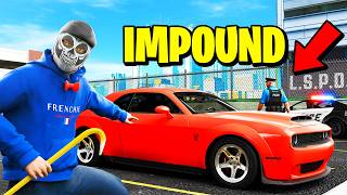 Robbing the POLICE IMPOUND in GTA 5 RP [upl. by Shugart]