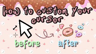 •° 💫🌸How to change or custom your cursor 🍓🐰 tutorial owo 💖 win 10 no voice english [upl. by Nolyaj]