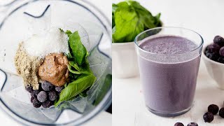 Easy Blueberry Spinach Smoothie [upl. by Eyram]