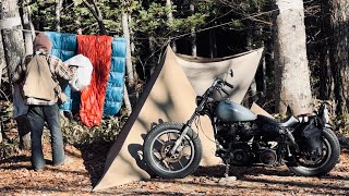 休日の夜に酒飲みながら見る動画 Bike solo camp 新商品紹介 Introducing New Products [upl. by Ahsauqram]