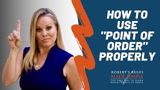 How to Use Point of Order Properly [upl. by Cappello]