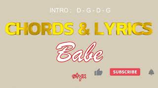 VIDEOKE  BABE by STYX with CHORDS AND LYRICS [upl. by Pearce404]