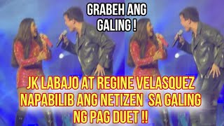 JK LABAJO PINABILIB ANG NETIZEN SA GALING NG DUET KAY REGINE VELASQUEZ [upl. by Laith]