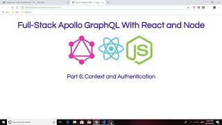 Full Stack Apollo GraphQL With React and Node Part 6  Authentication Part 1 [upl. by Aihtyc]