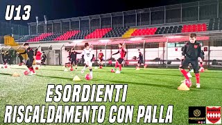 ESORDIENTI RISCALDAMENTO TECNICO CALCIO  DOMINIO DELLA PALLA E SALTI LATERALI [upl. by Aisile812]