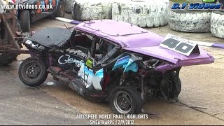 2012 Autospeed World Championship  Banger Racing Highlights  Smeatharpe Stadium [upl. by Akiria]