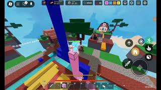 destroying bedwars with barbarian kit  roblox bedwars [upl. by Oinoitna732]