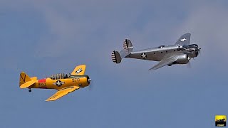 Pure Radial Engine Sound  AT11 amp T6 Warbird Formation [upl. by Amaryl57]