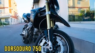 Aprilia Dorsoduro 750 Startup Sound amp Wheelie Training [upl. by Paddy]