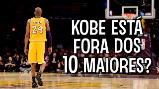 Qual o lugar de KOBE BRYANT na lista dos MAIORES da NBA [upl. by Anirtep292]