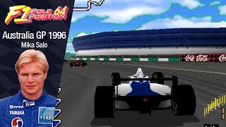 F1 Pole Position N64  Mika Salo Tyrell Australia GP [upl. by Arahsat]