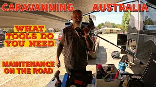 Tools for caravan maintenance on the road  off road caravanning Australia [upl. by Acissehc]