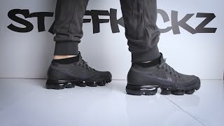 Nike Air Vapormax Flyknit Grey  Unboxing amp On Feet [upl. by Villada]