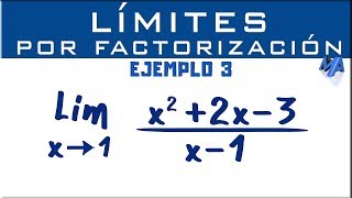 Solución de límites por factorización  Ejemplo 3 [upl. by Enilorac319]