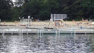 Strandbad Winterswijk  Badesee mit Sandstrand und Sprungbrettern und Restaurant [upl. by Kehsihba]