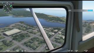 C170B floats Ldg at Lake Pentwater MI [upl. by Faro825]